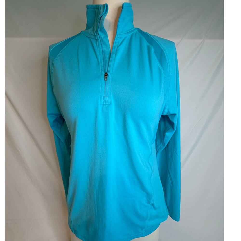 Champion Women's Activewear Pullover Quarter Zip Blue Running Top‎ Size MEDIUM